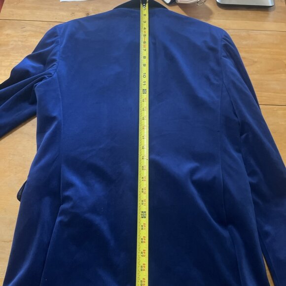 Bar III Velvet Blazer 40L Electric Blue Slim Fit Formal Dinner Jacket NWOT - Picture 13 of 16